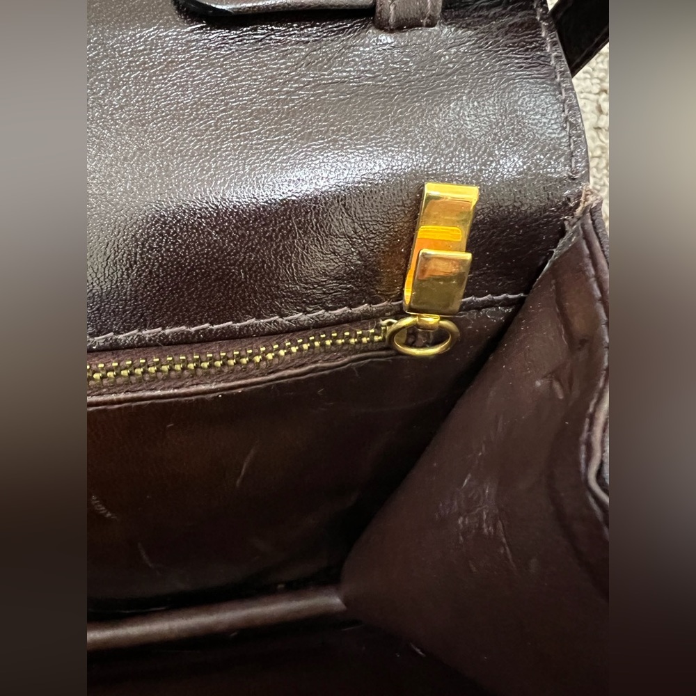 Salvatore Ferragamo Brown Suede & Leather Shoulder Bag Vintage Italy - Picture 10 of 13
